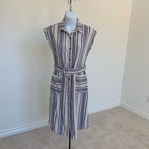 Striped Shirt Dress